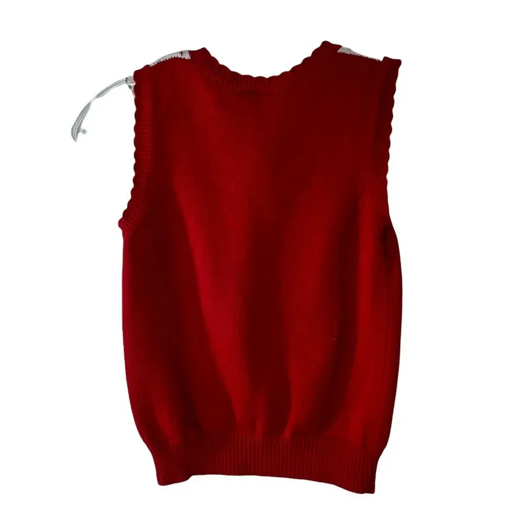 Gymboree‎ Girls Red Sweater Embroidered Cherries Size 5-6